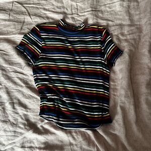 Dynamite Multicolor Striped Sweatshirt